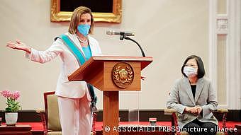 Taiwan Nancy Pelosi, während eines Treffens mit der taiwanesischen Präsidentin Tsai Ing-wen