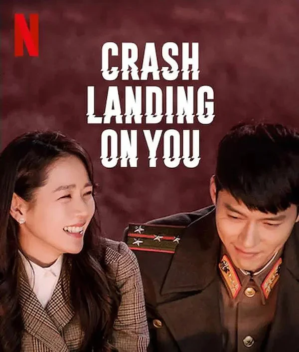 韩剧《爱的迫降》在奈飞播出的宣传海报，图自CNN