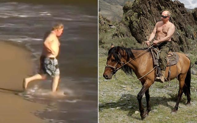 58岁英国首相亮相希腊海滩，罕见光膀“秀肌肉”，裤腰下滑像比伯（组图） - 6