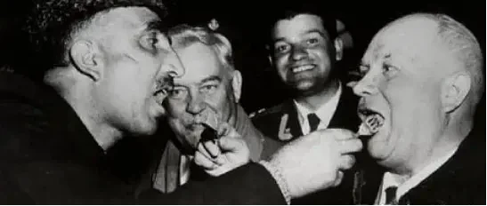 查希尔国王与苏联领导人赫鲁晓夫