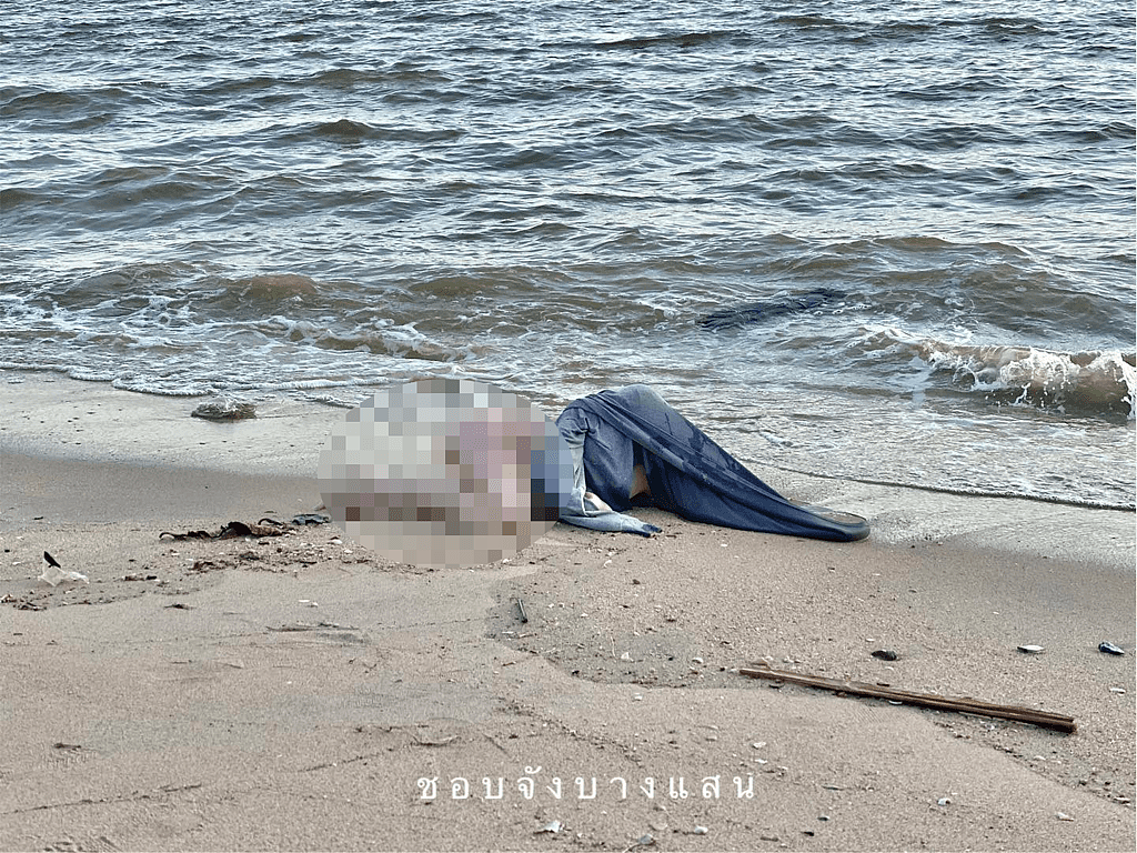 泰国远近驰名的邦盛海滩（Bang Sean）惊现一具全裸女尸。 (图/取自Shop Jung Bangsaen)