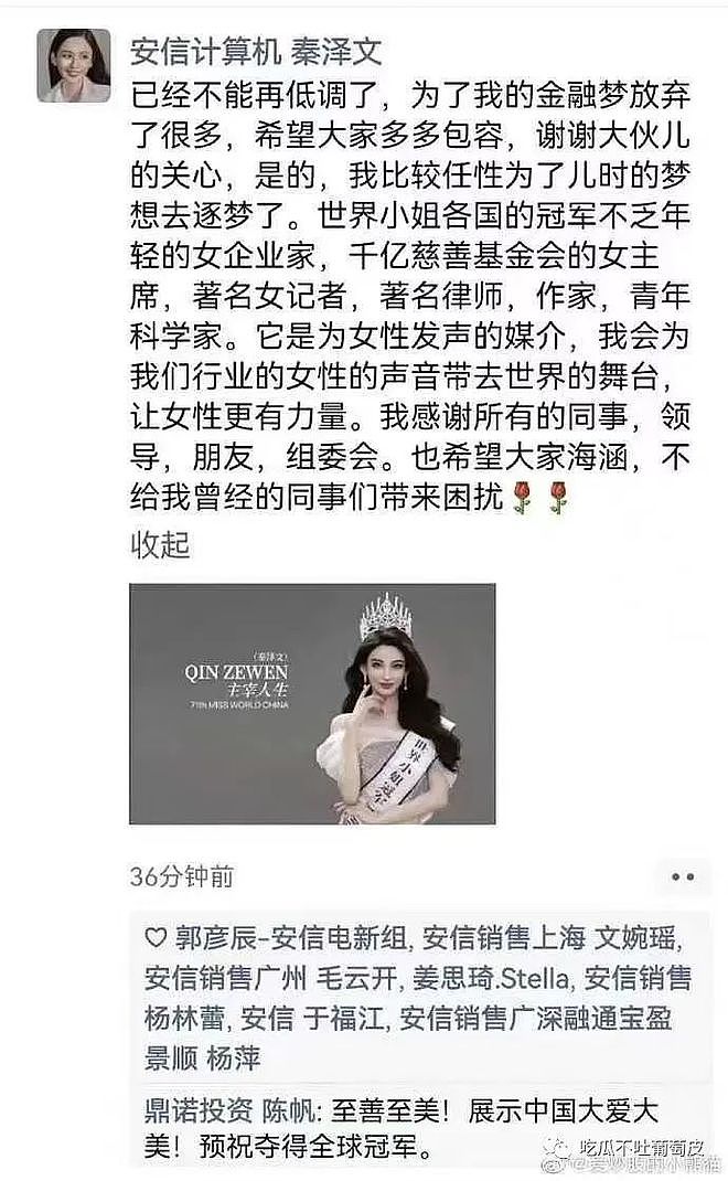 世界小姐中国区总冠军老底被扒光，不仅学历造假，几乎整个履历都是假的？（组图） - 1