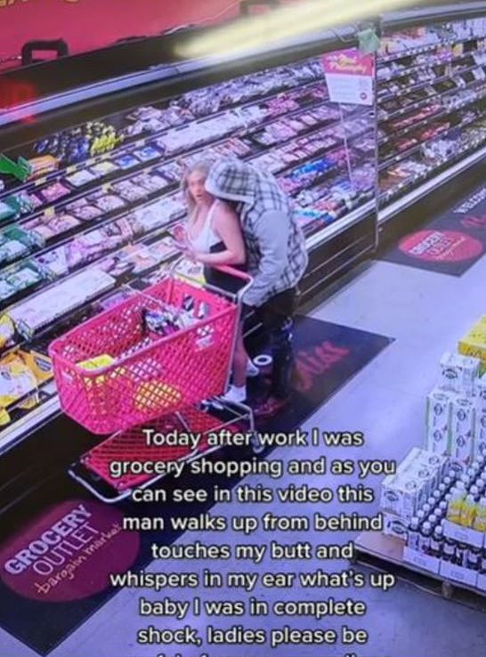 美国模特逛超市被陌生男子从背后“非礼”，网友：看你穿了什么？（组图） - 6
