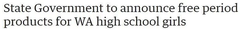 西澳公立学校将免费为女生提供卫生巾，以解决“生理期贫困”问题（组图） - 1