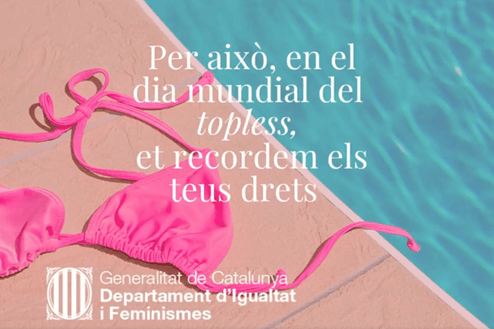 对抗性别歧视！西班牙政府鼓励女性在公共泳池赤裸上身游泳 （组图） - 1