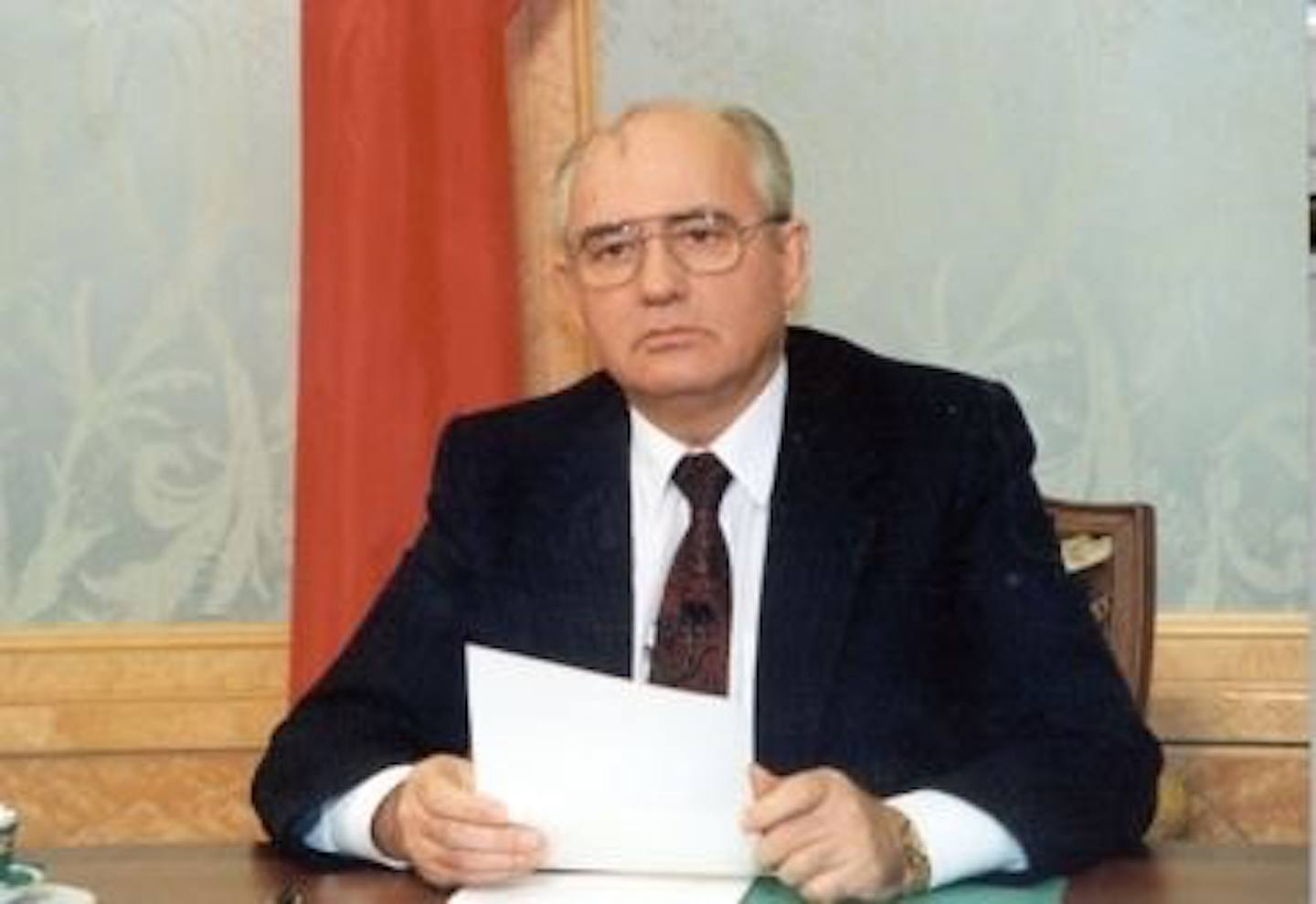 戈爾巴喬夫：圖為1991年12月25日，時任蘇聯總統戈爾巴喬夫發表辭職演說。（The Gorbachev Foundation Facebook）
