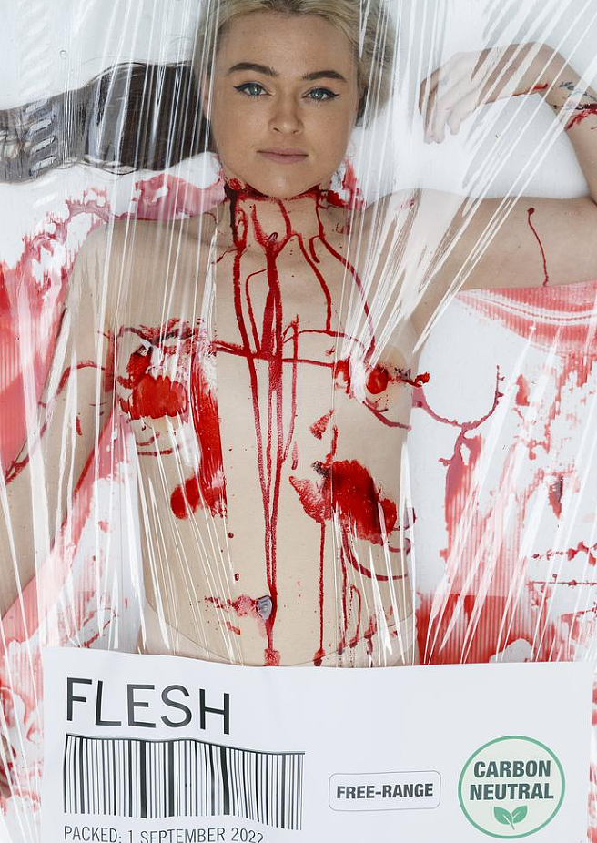 悉尼CBD惊现“血尸”！多名半裸女子躺地抗议，路人被惊呆（组图） - 2