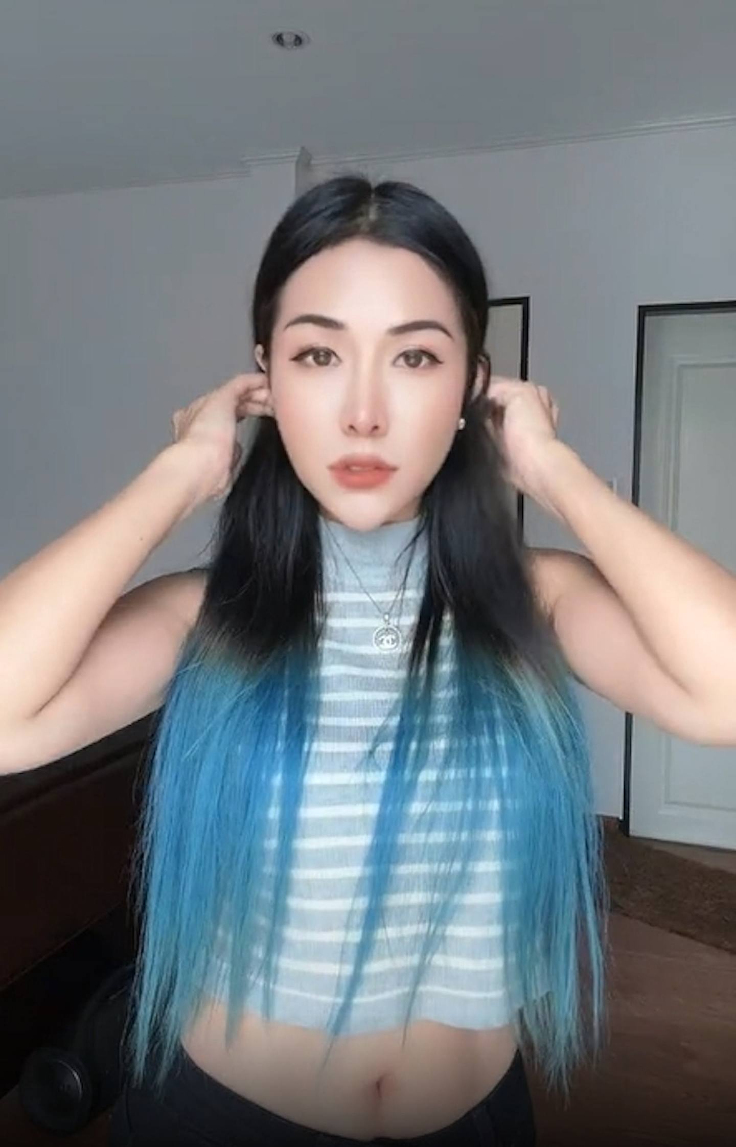 吉吉（Jeejee）是抖音上的泰國美女網紅。（TikTok@jeejeerussarinwongsuriya）