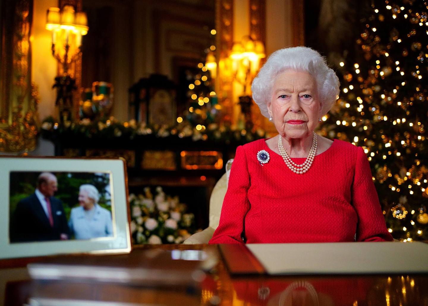英女王伊利沙伯二世：英女王伊利沙伯二世2021年12月25日发表圣诞文告。 （Twitter@RoyalFamily）