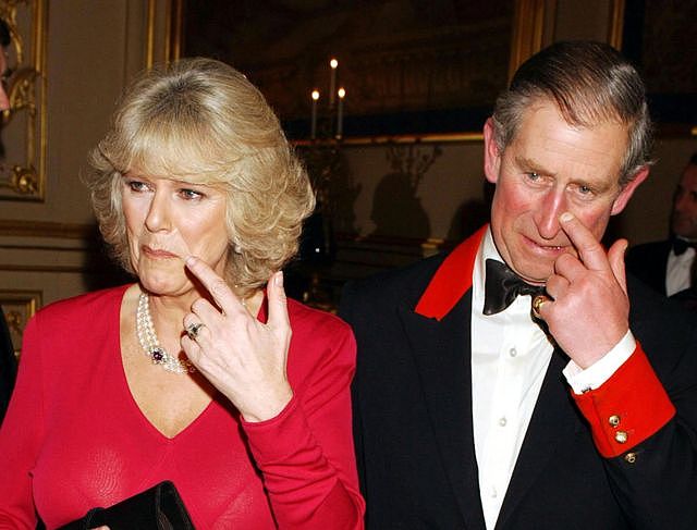 查尔斯三世国王和卡米拉王后2005年2月10日在温莎堡