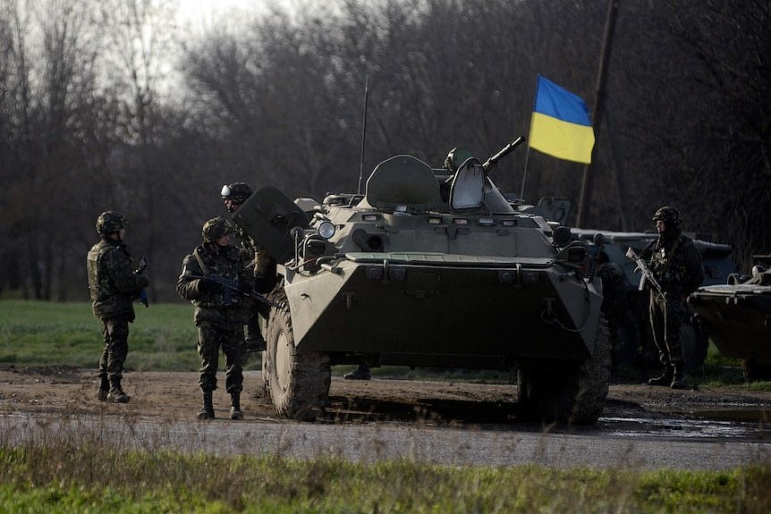 Ukraine troop in Izuim