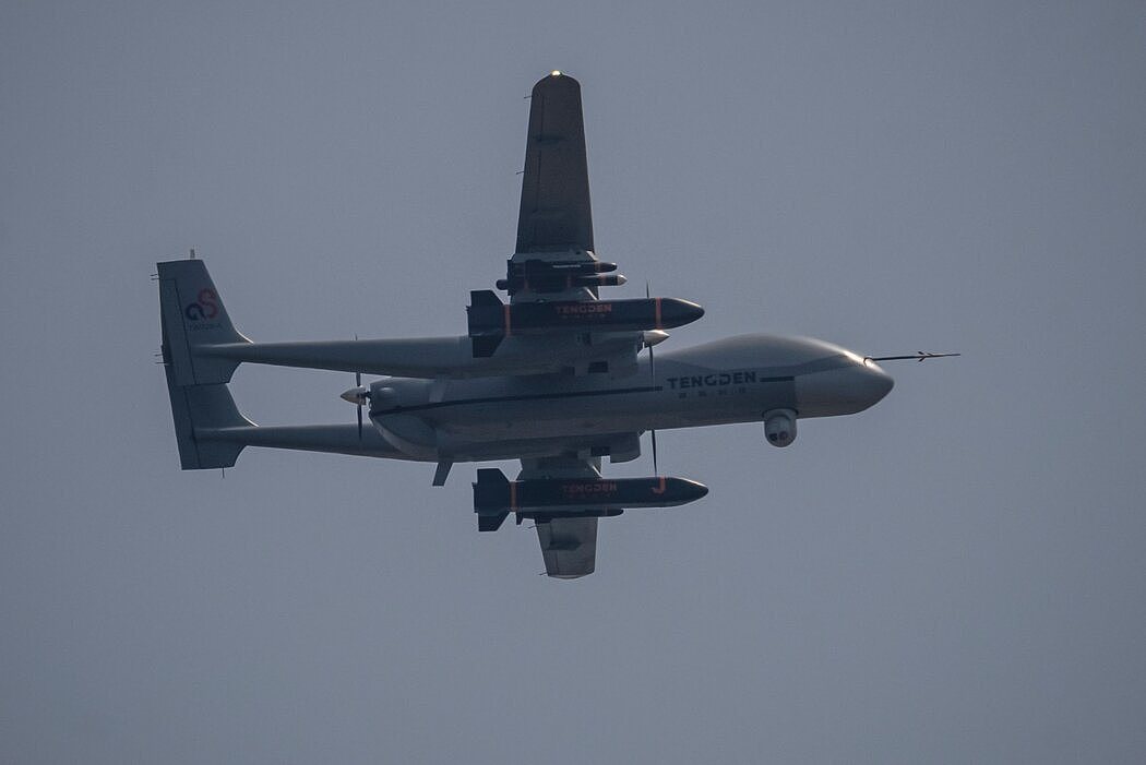 去年9月，攻击无人机TB-001在中国广东省的航展上亮相。
