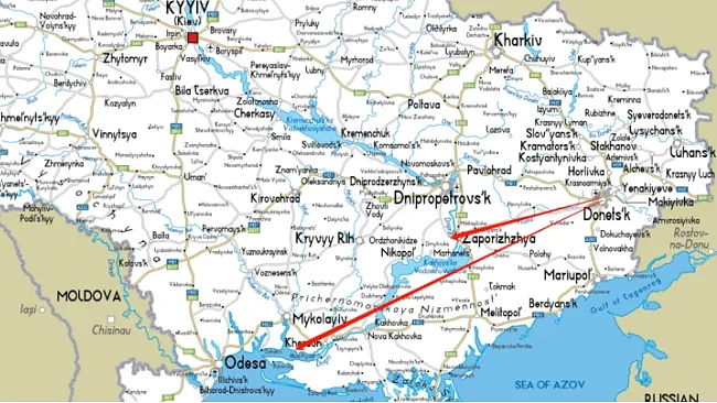 因为哈尔科夫夺城失利，俄军的进攻轴线只能沿东西方向展开，不仅更加远离乌克兰政治经济中心，交通线也更加局促