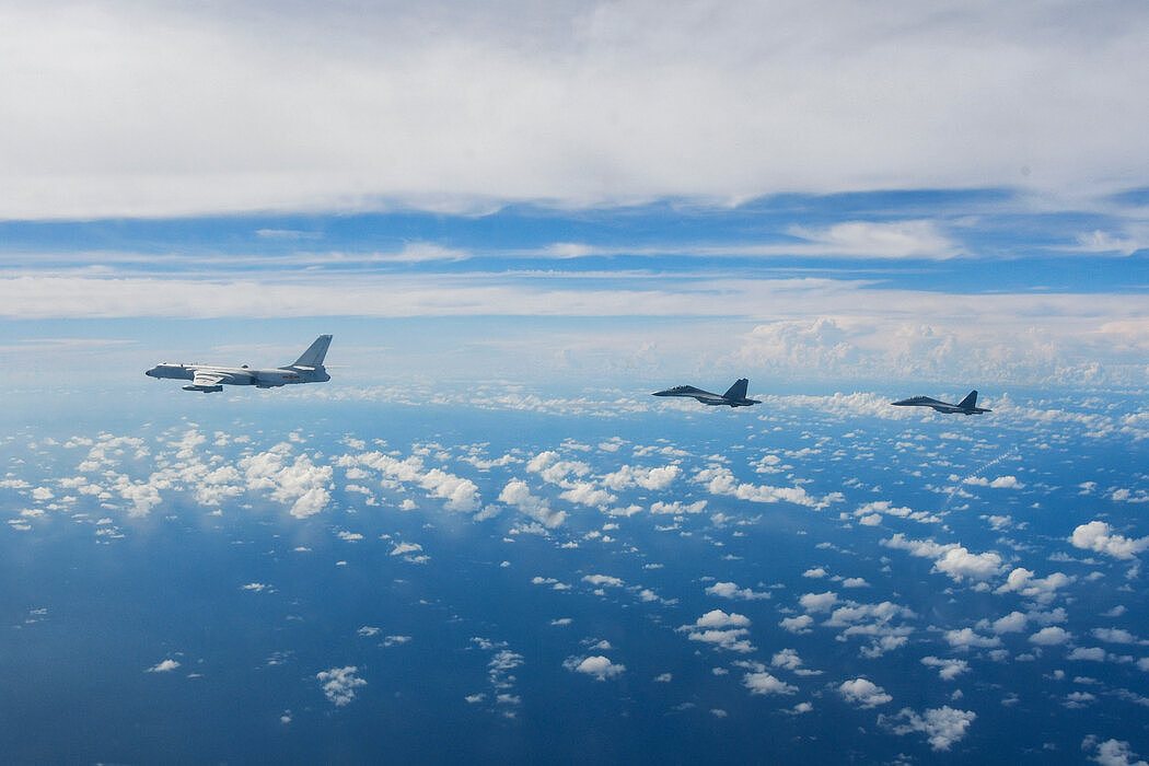 美国众议院议长佩洛西访台后，中国战机今年8月初在台湾附近飞行。
