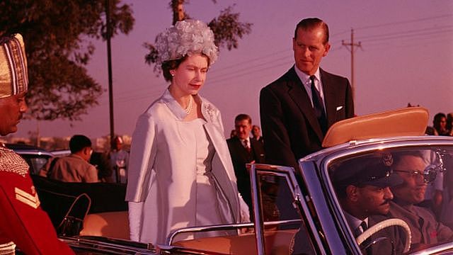 1961年英国女王伊丽莎白二世和菲利普亲王对印度国事访问期间在德里
