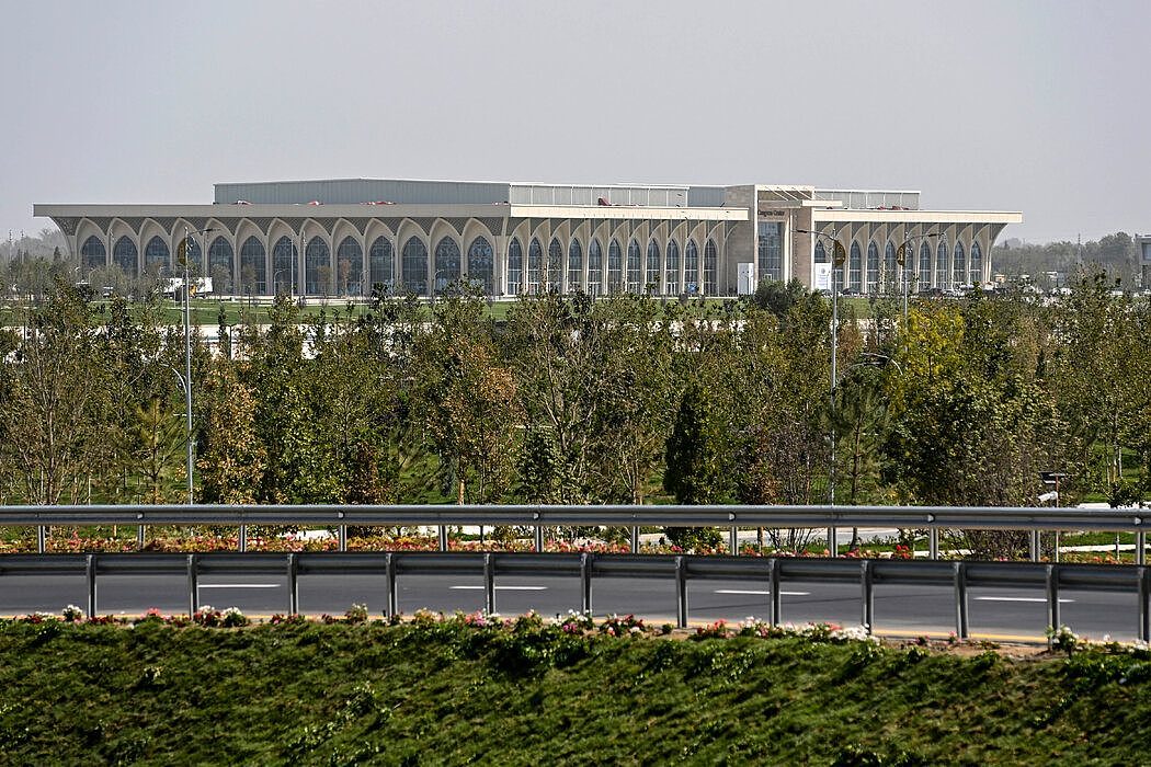 乌兹别克斯坦撒马尔罕的宫殿，上海合作组织峰会正在这里举行。