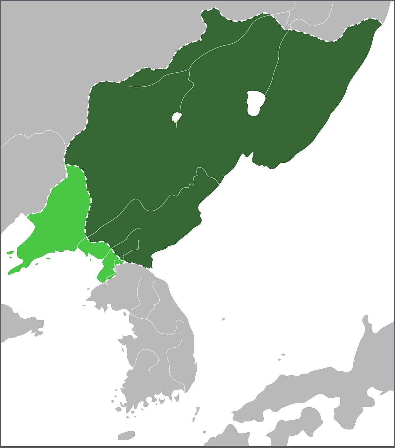 渤海的位置（维基百科）