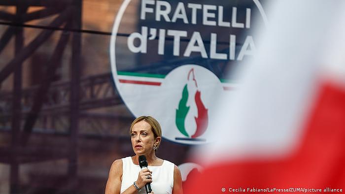意大利兄弟党党徽是绿白红三色火焰