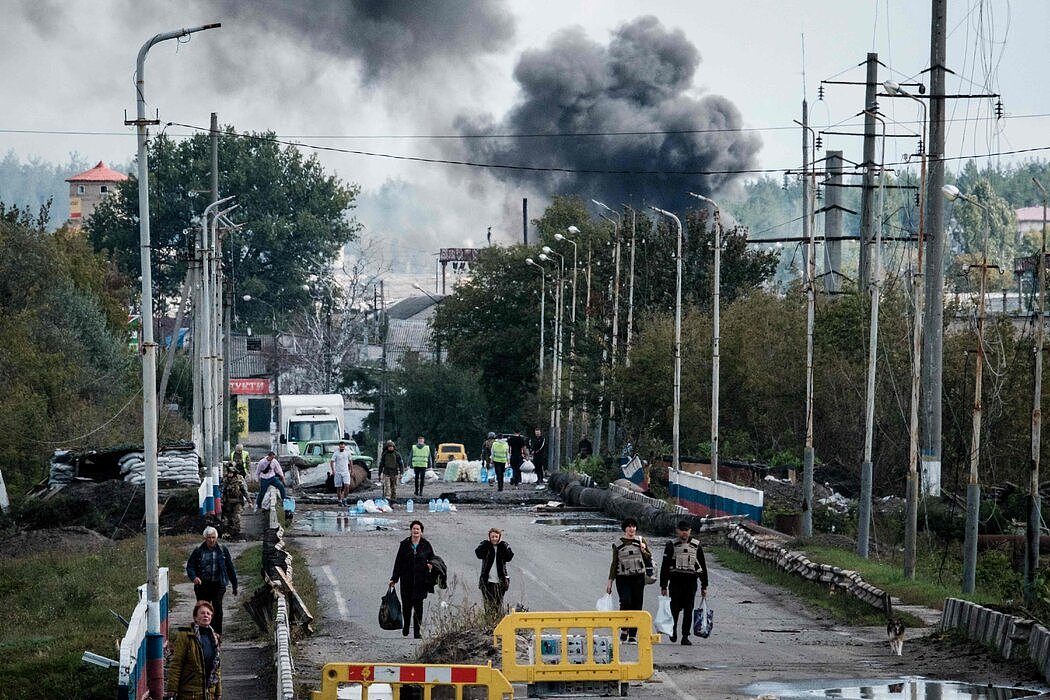 周六，哈尔科夫城市库皮扬斯克的爆炸，乌克兰人收复了该市。
