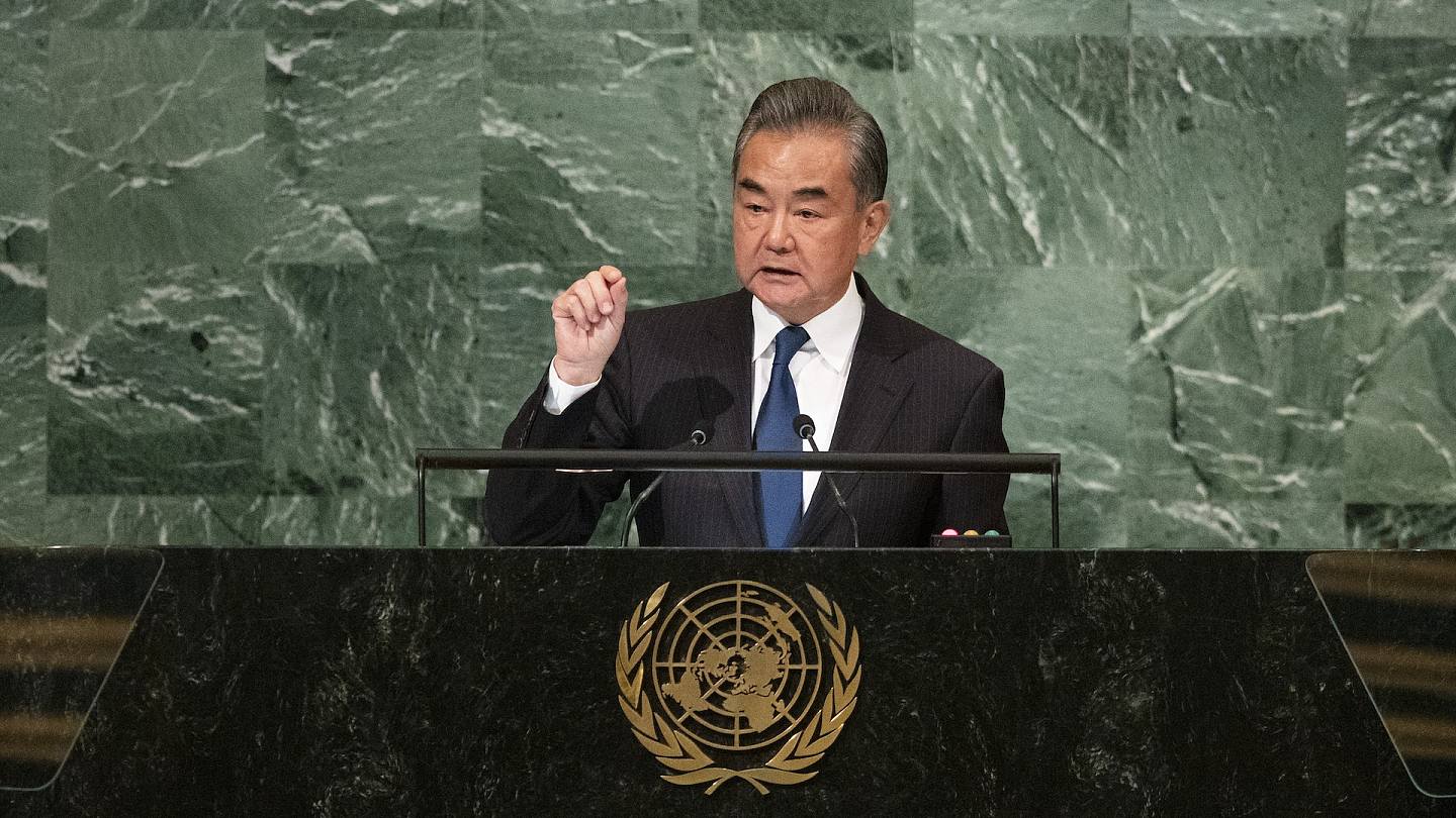 王毅出席第77屆聯合國大會一般性辯論並發表演講。（新華社）