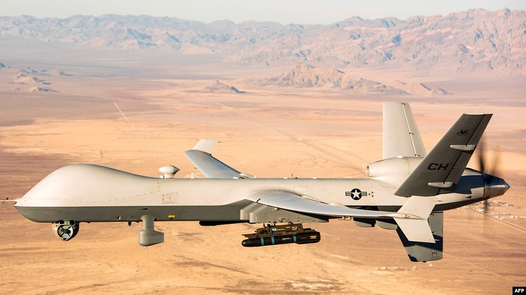 这张由美国空军于2020年11月7日公布的照片展示了美军研发的MQ-9型无人机。