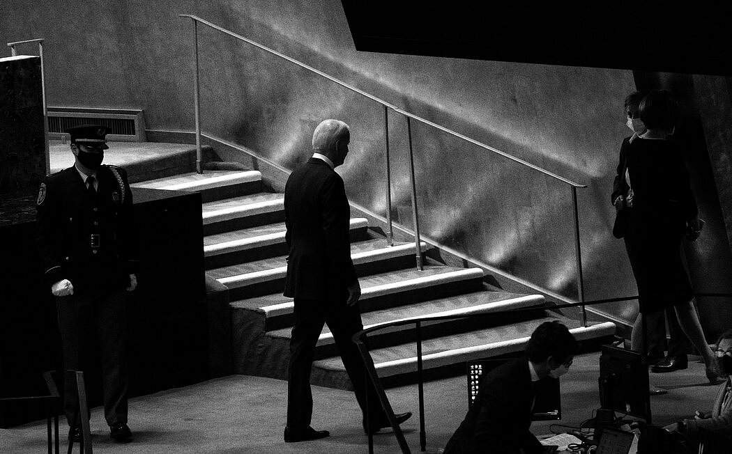 周三，拜登总统在联合国大会上发表讲话后。