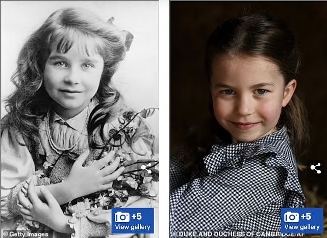 罕见照片显示，夏洛特公主与伊丽莎白王太后童年太像，特别是笑容（组图） - 1