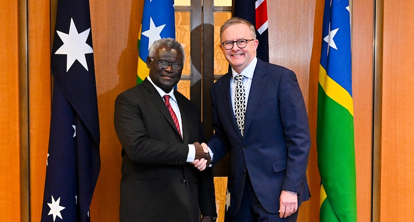 所罗门群岛总理访问澳洲，再次承诺不会让中国建设军事基地（组图） - 2
