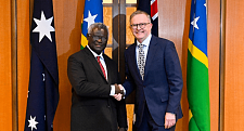 所罗门群岛总理访问澳洲，再次承诺不会让中国建设军事基地（组图）