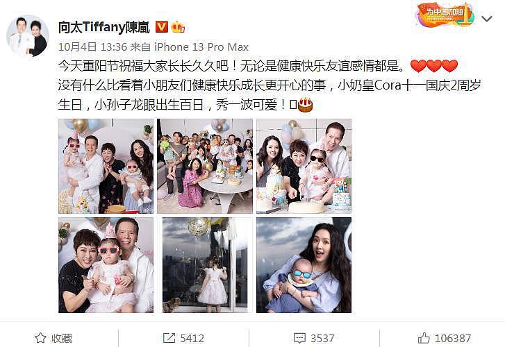 向太首次公布郭碧婷领结婚证时间，解释向佐缺席女儿生日的原因（组图） - 1