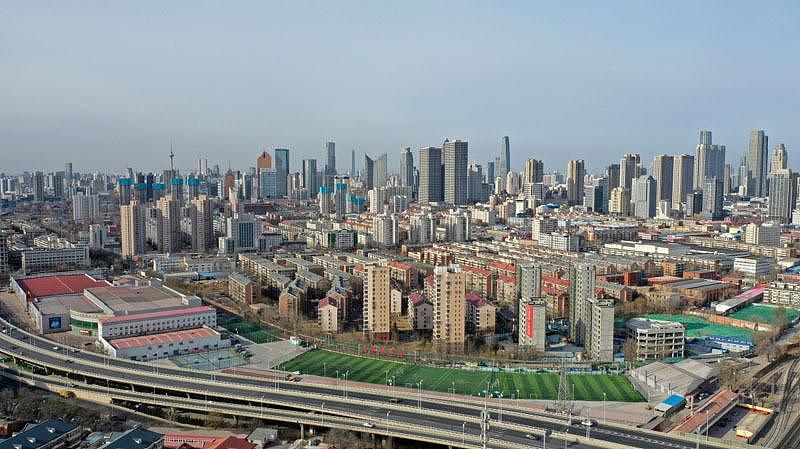 天津宣布22日全市核酸检测，图为天津中心城区景观。 （新华社）