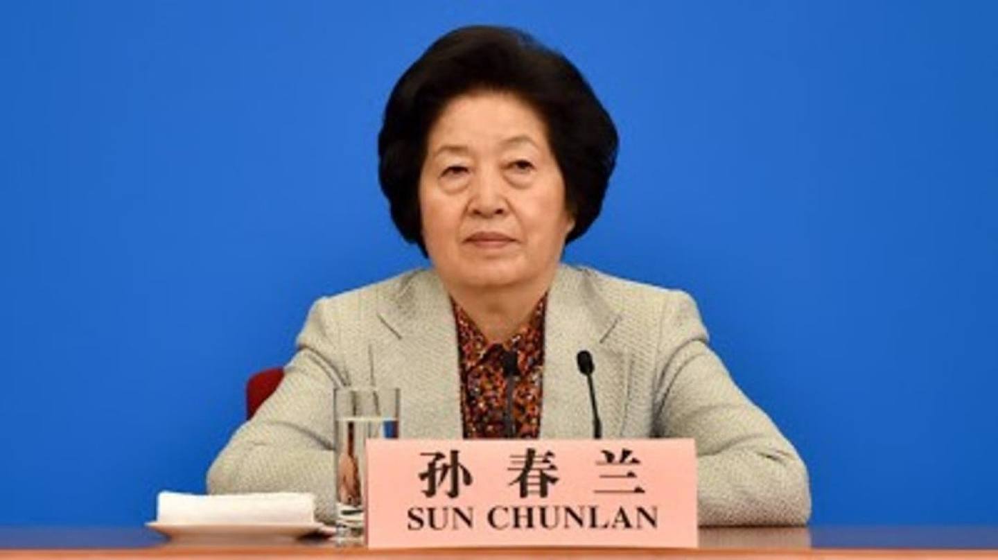 中华人民共和国国务院副总理孙春兰，是十九大政治局唯一的女性成员。 （新华社）