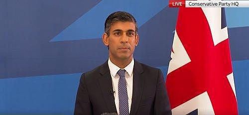 印度裔英国新首相发当选声明 英媒：结尾有尴尬（组图） - 2