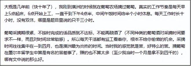 “澳洲摘葡萄日薪2000”国内爆火！有博主做赴澳打工攻略：“不看不知道，一看吓一跳”（组图） - 13