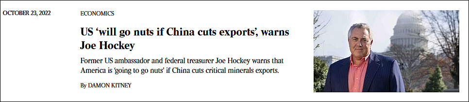 澳洲前高官：如果中国开始削减关键矿产出口，将会让美国“陷入疯狂”（组图） - 1