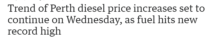 飙升至2.35/升！珀斯柴油价格达到历史高点，仍有25个站点出售低价油（组图） - 1