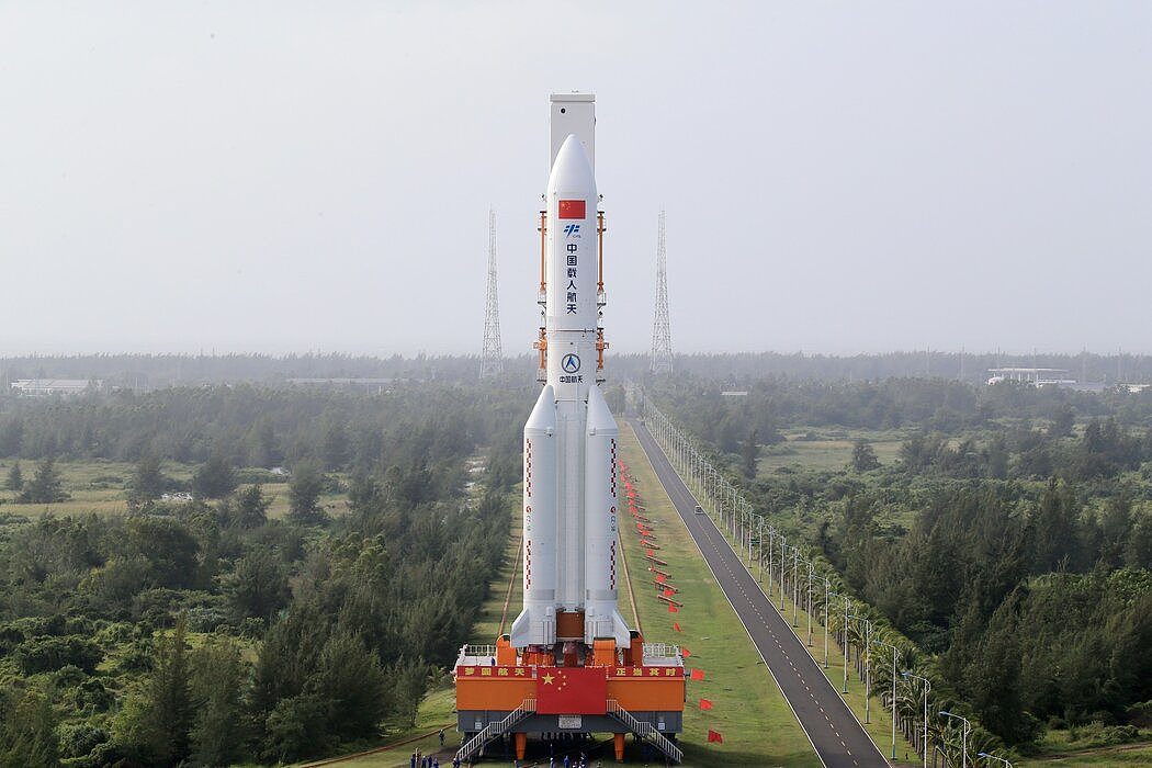 上周，在中国海南省的发射场，长征火箭将梦天实验舱送入轨道。