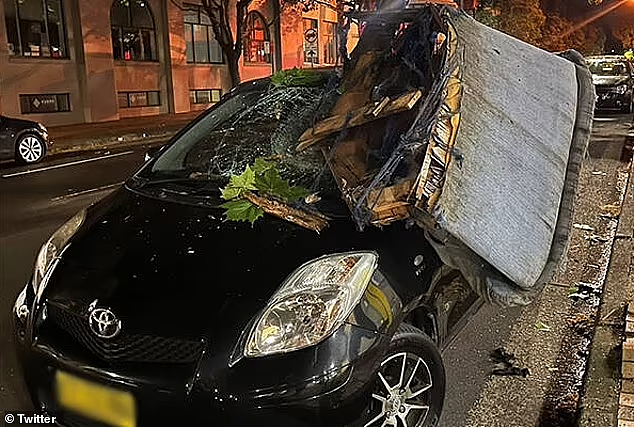 惊呆！悉尼天降沙发，路边汽车挡风玻璃被砸碎（组图） - 2
