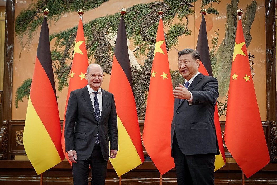 德国总理奥拉夫·肖尔茨周五在北京与中国国家主席习近平见面。