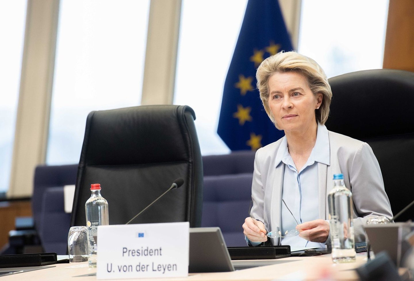 欧盟执委会主席冯德莱恩（Usulsula Von der Leyen）将在本周内提出一项新的对乌财政援助，集资金额预计达到180 亿欧元（ 约合台币5755亿）。 图：翻摄自冯德莱恩推特