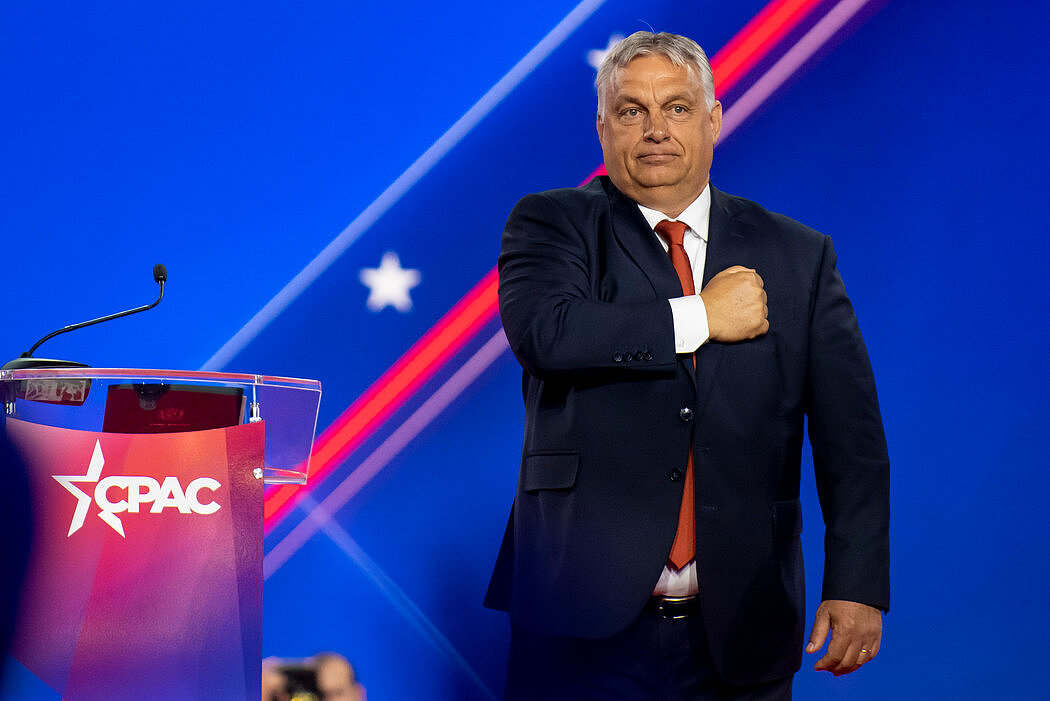 8月，达拉斯，匈牙利总理维克托在保守政治行动会议上。