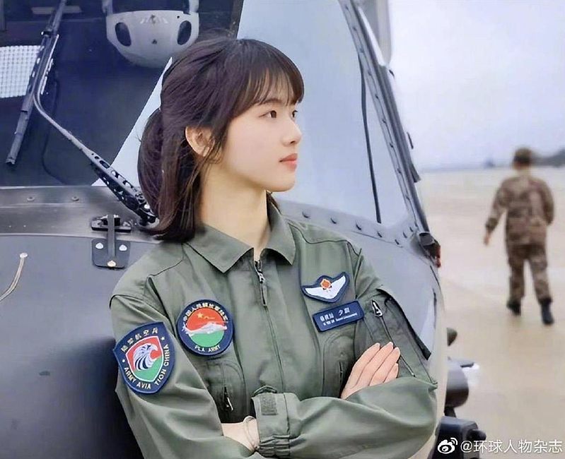 解放軍陸軍航空兵「直-20」的飛行員徐楓燦。（取材自環球人物雜誌微博）