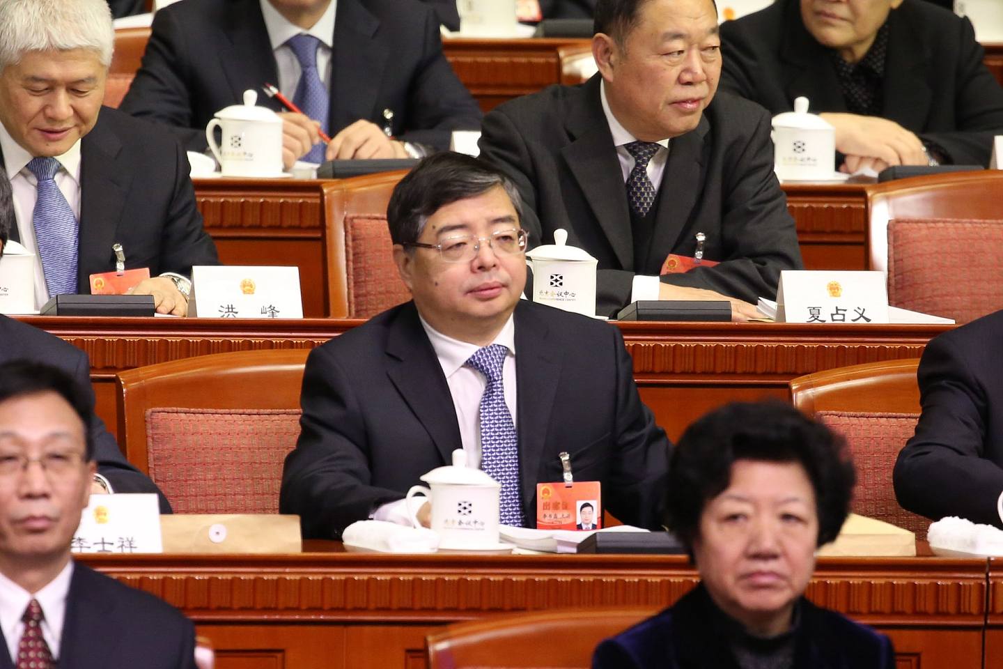 2016年1月，時任北京市紀委書記的李書磊亮相北京市人大開幕式。（VCG）