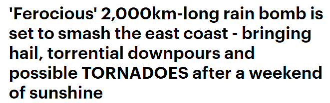 超强风暴袭击澳洲！降雨带达2000公里，时速百公里“妖风”横扫市区，数万家庭断电（视频/组图） - 1