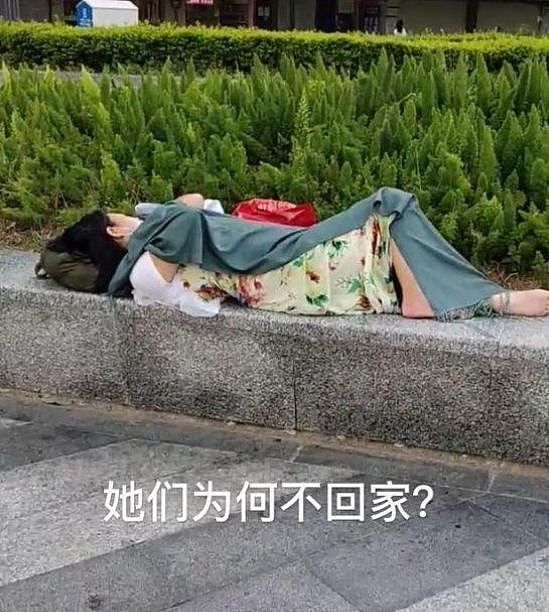 深圳街头出现一群流浪女，衣着干净睡在路旁，捡垃圾桶里剩菜剩饭（组图） - 4