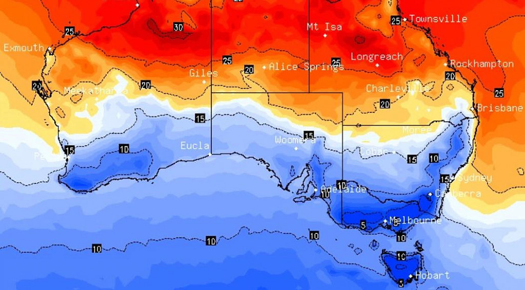 冷锋横扫澳洲东南部，多地气温骤降！雷暴、强风和冰雹都在路上（组图） - 2