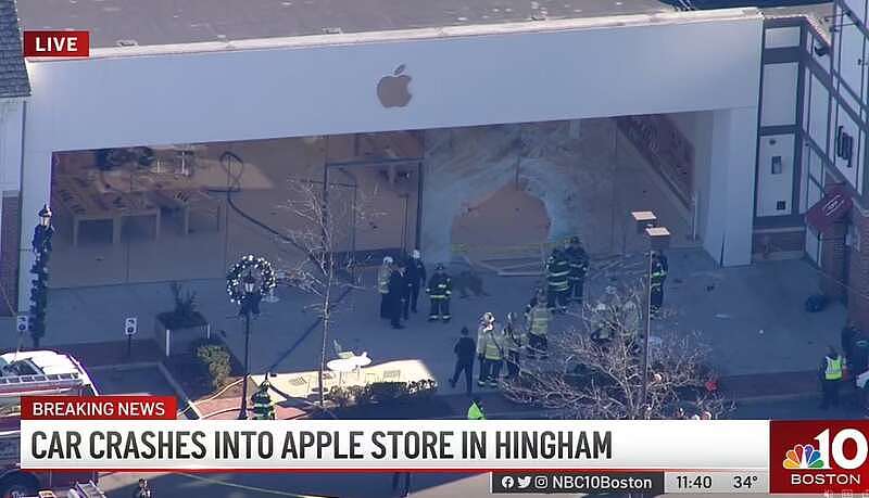 1死19伤！美国麻省有汽车撞入苹果专卖店，警方展开刑事调查（组图） - 12