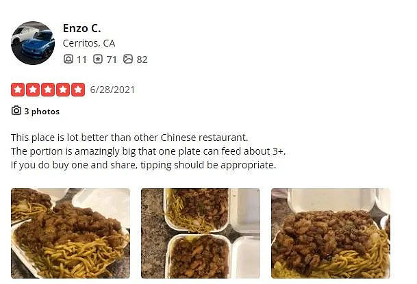 北美中式快餐因菜量太大走红，外国网友惊叹：够吃一周（组图） - 5