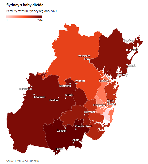 悉尼各地生育率差异明显，富人区“极低”！住房成本影响生育模式（组图） - 2