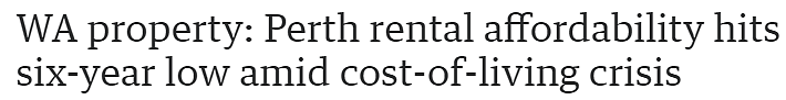 67%收入给房租，珀斯多地租金无法负担，这个华人区上榜（组图） - 1